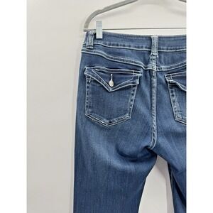 VTG Y2K Inc Denim Jeans 10 Short Bootleg Regular Fit Mid Rise Western Flap Retro